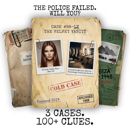 The Detective's Starter Pack: Worldwide Mysteries (3 Cold Case Files) | Murder Mystery Game