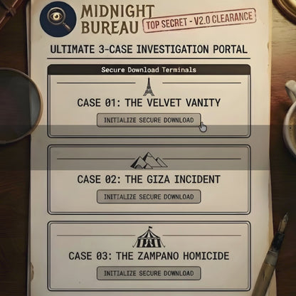 The Detective's Starter Pack: Worldwide Mysteries (3 Cold Case Files) | Murder Mystery Game